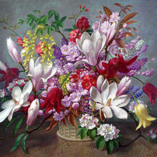 Схема вышивки «яркий букет»