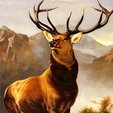 Схема вышивки «благородный олень»