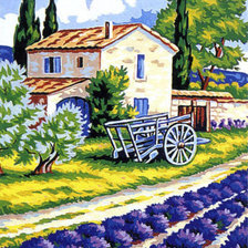 Схема вышивки «лаванда»