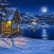 Схема вышивки «новогодняя ночь»