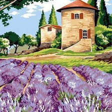 Схема вышивки «лаванда»