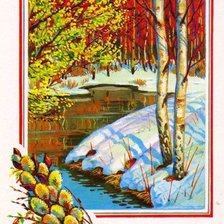 Схема вышивки «С ПРАЗДНИКОМ 8 МАРТА»