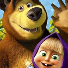 Схема вышивки «Маша и Медведь»