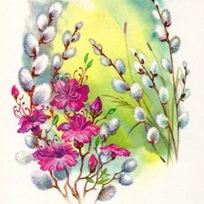 Схема вышивки «С ПРАЗДНИКОМ 8 МАРТА»