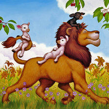 Схема вышивки «лев и барашки»