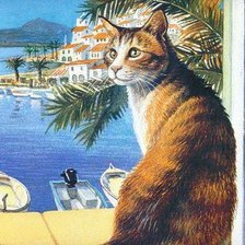 Схема вышивки «Кошка у окошка...»