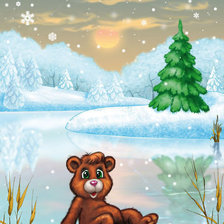 Схема вышивки «медвеженок»