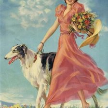 Схема вышивки «дама с собачкой»