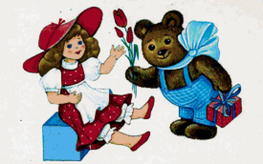 С ПРАЗДНИКОМ 8 МАРТА - маме, цветы, весна, сестре, мишка, дочке, куколка, бабушке - предпросмотр