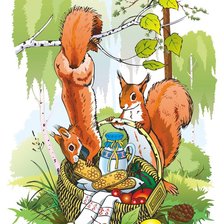 Схема вышивки «белочки»