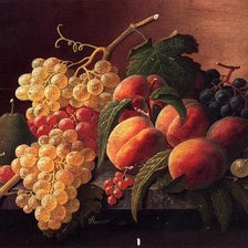 Схема вышивки «ПЕРСИКИ И ВИНОГРАД»