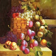 Схема вышивки «СЛИВЫ И ВИНОГРАД»