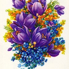 Схема вышивки «весна,букет»