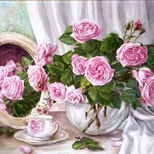 Схема вышивки «розы»