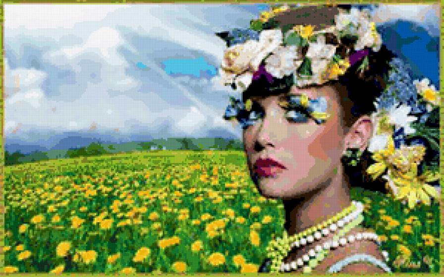 Девушка лето. - девушка, лето, природа, фентэзи - предпросмотр