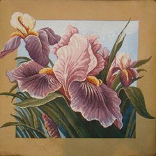 Схема вышивки «Ирисы в рамке»