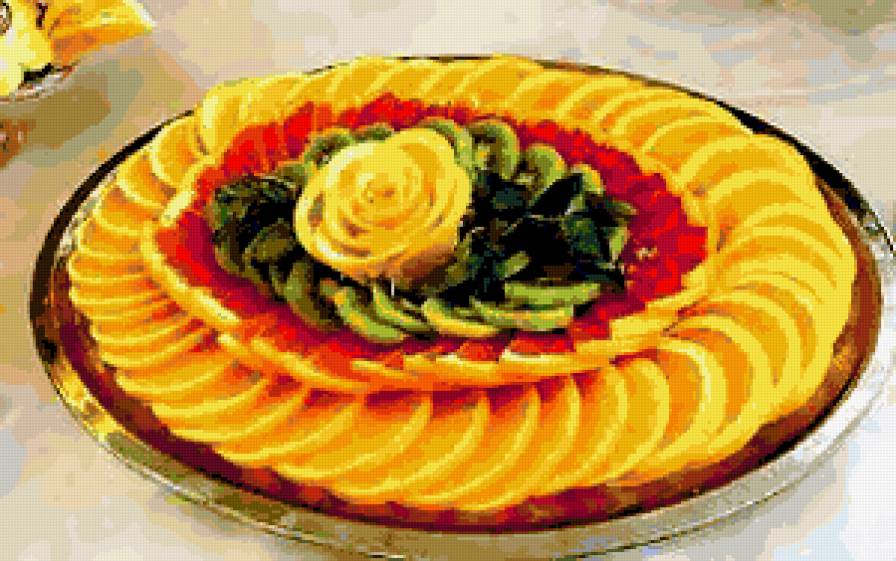 Фруктовая нарезка. - фрукты, кухня, еда - предпросмотр