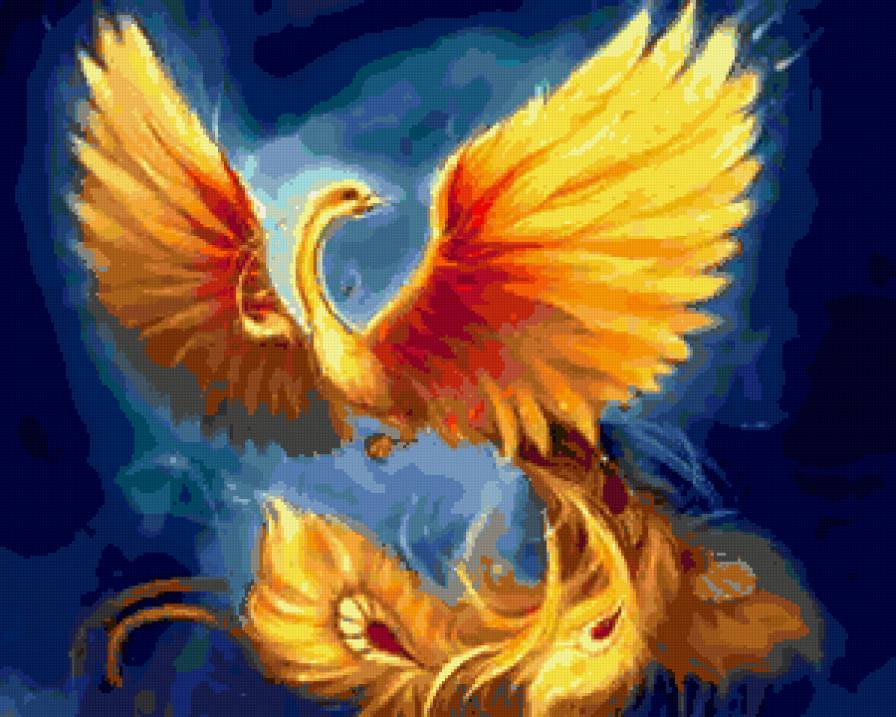 Жарптица. - птицы, фэнтези - предпросмотр