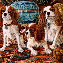 Схема вышивки «Три девицы.»