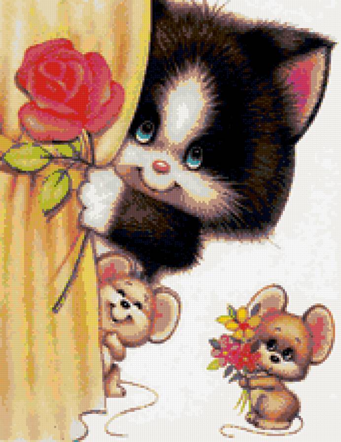 кошки мышки - мышка, кошка - предпросмотр