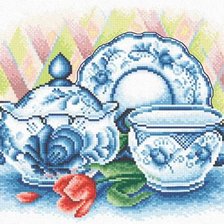 Схема вышивки «чаепитие»