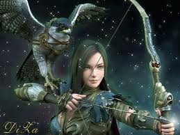 Охотница. - фэнтези, девушка - оригинал