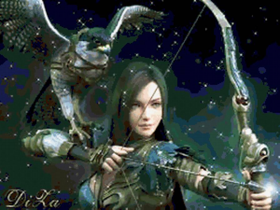 Охотница. - фэнтези, девушка - предпросмотр