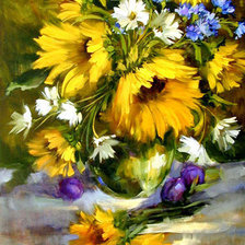 Схема вышивки «sunflowers2»