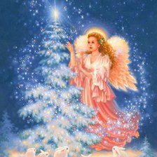 Схема вышивки «Рождественский ангел»