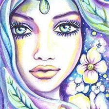 Схема вышивки «восточная красавица»