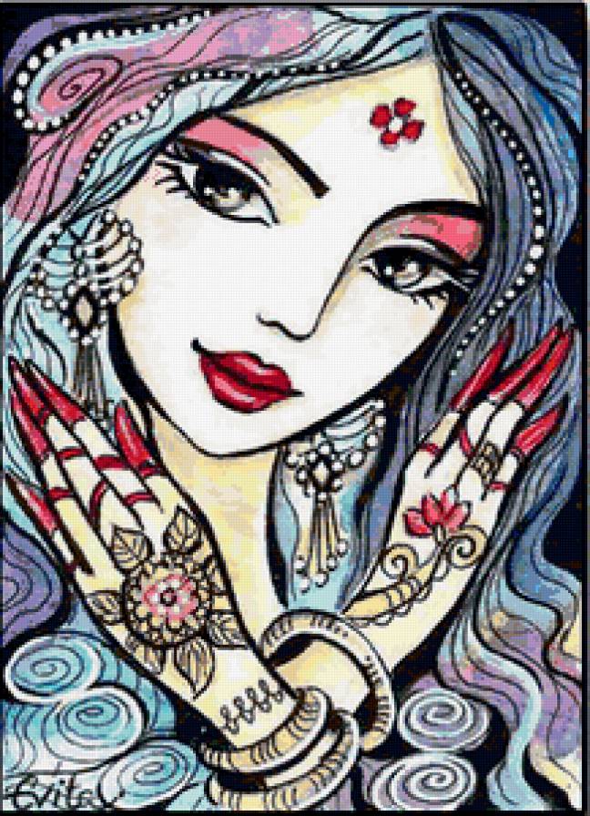 восточная красавица - красавица. девушка. дама. восток - предпросмотр