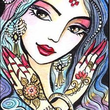 Схема вышивки «восточная красавица»