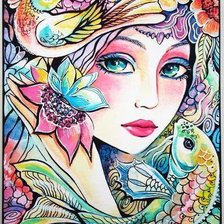 Схема вышивки «восточная красавица»