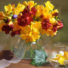 Схема вышивки «Фрезии»