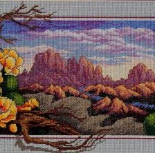 Схема вышивки «японский пейзаж»