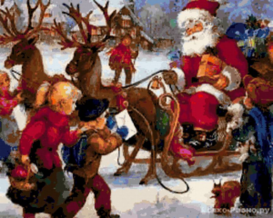 Открытки СССР. - открытки, зима, дед мороз, дети - предпросмотр