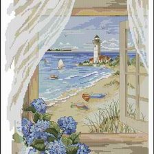 Схема вышивки «Вид из окна»