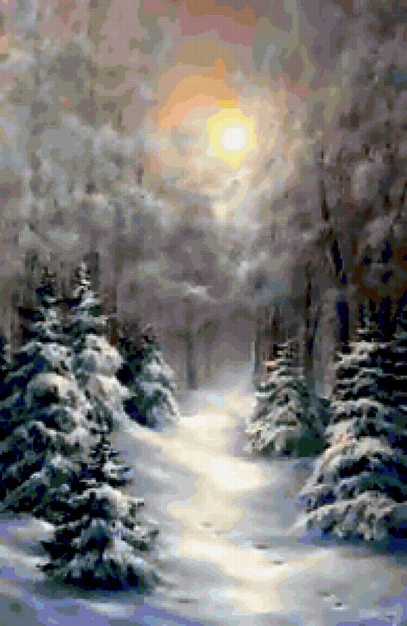 №249862 - зима, пейзаж, лес, природа - предпросмотр