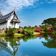 Схема вышивки «Китайский дом у пруда»