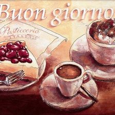 Схема вышивки «Добрый день.Кофе и пирожное»