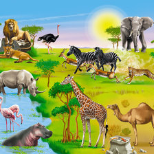 Схема вышивки «африка»