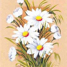 Схема вышивки «ромашки»