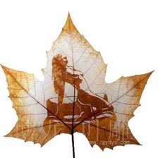 Схема вышивки «листик»