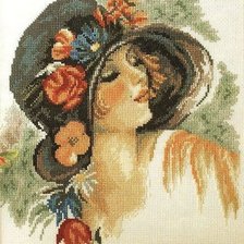 Схема вышивки «дама»