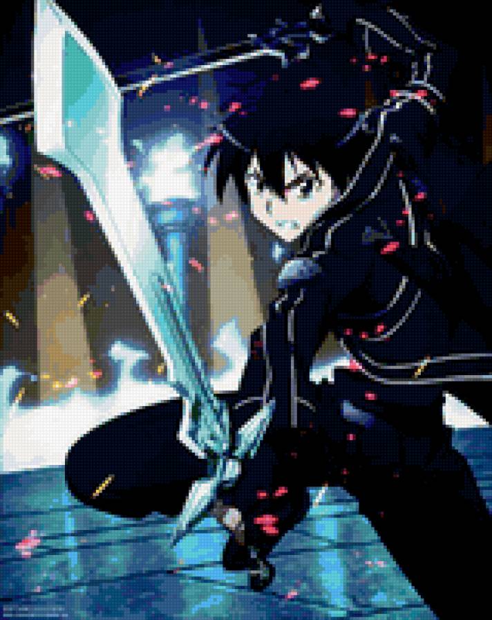 мастера меча онлайн - кирито, меч, аниме - предпросмотр