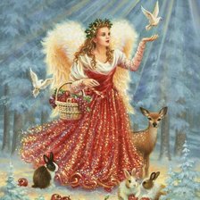 Схема вышивки «Рождественский ангел»