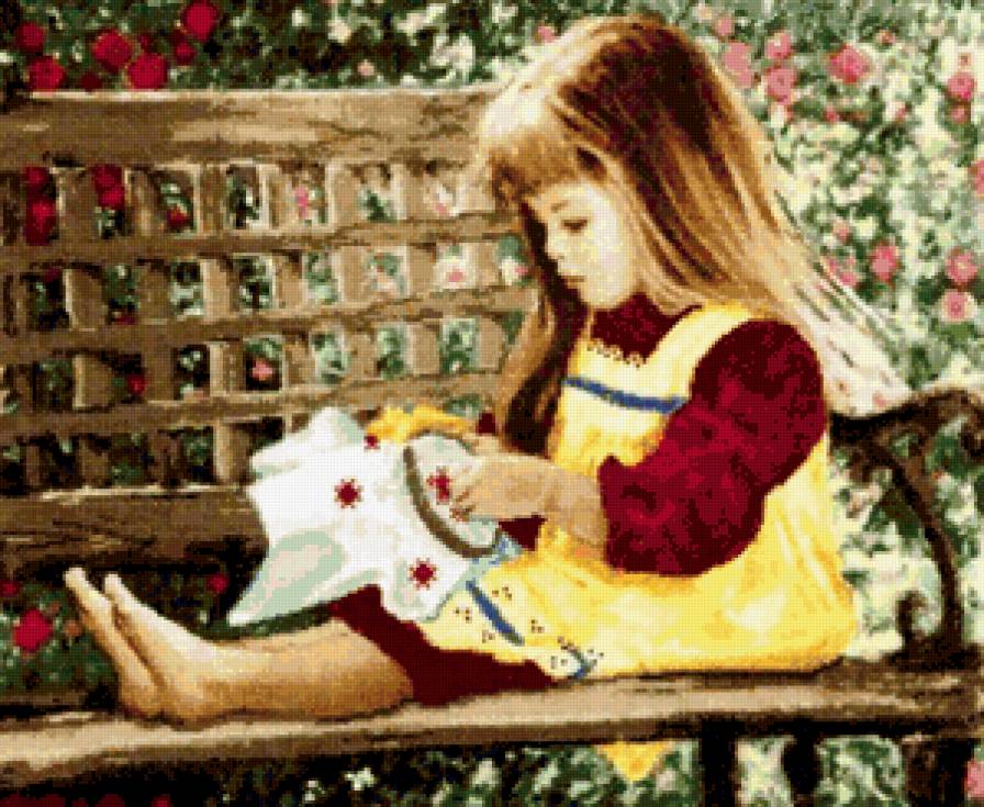 Рукодельница - винтаж, дети - предпросмотр