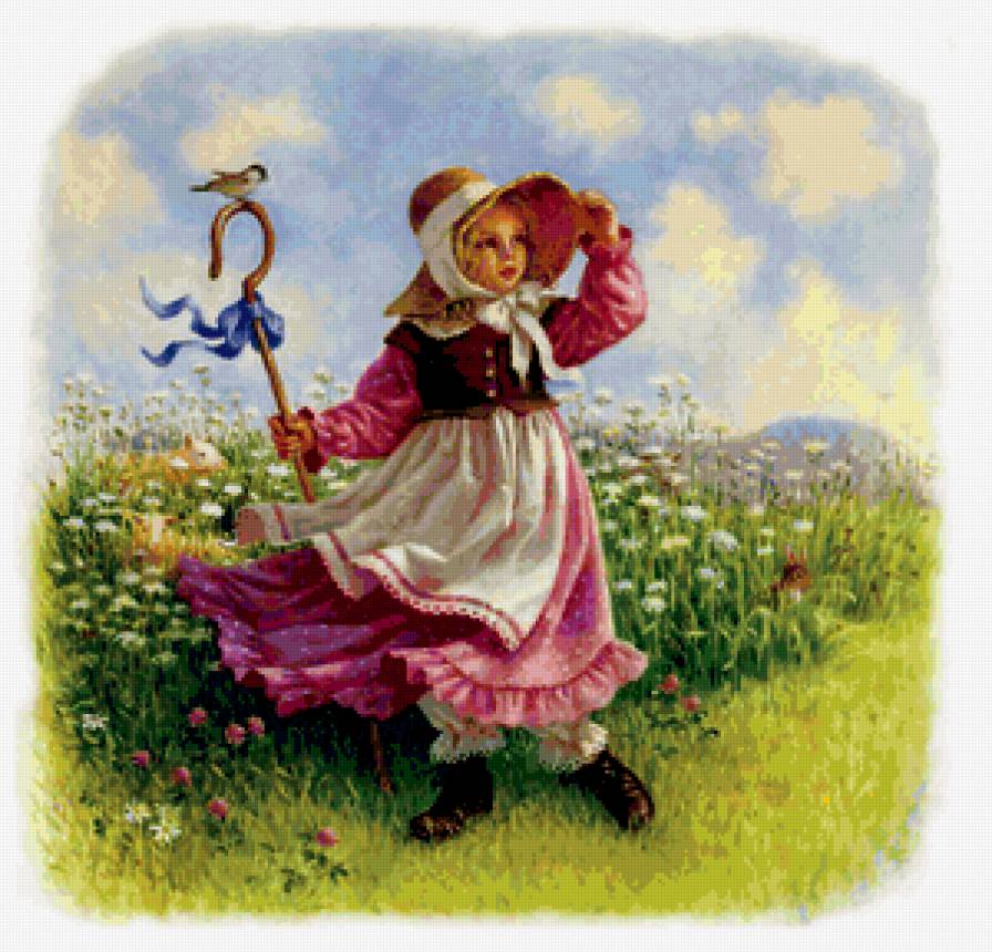 Пастушка - дети, винтаж - предпросмотр