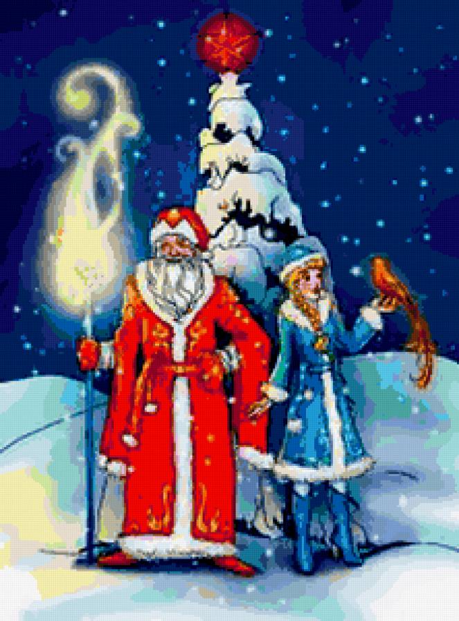 №250465 - снегурочка, дед мороз, зима - предпросмотр