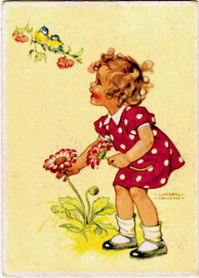 старые немецкие открытки - дети, открытки - предпросмотр